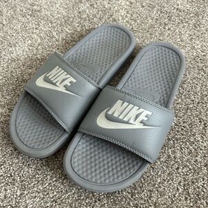 Nike Gray Slide Sandals